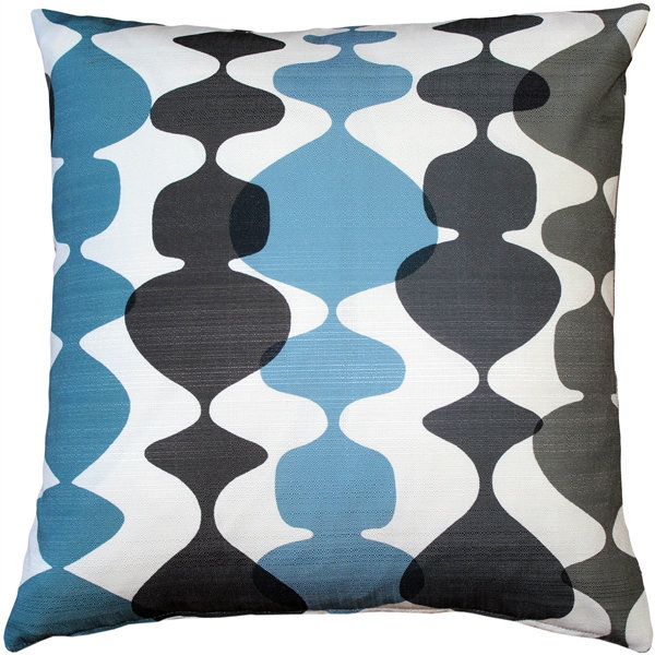 Coussin intérieur / extérieur Lava Lamp, Gris anthracite / Crème