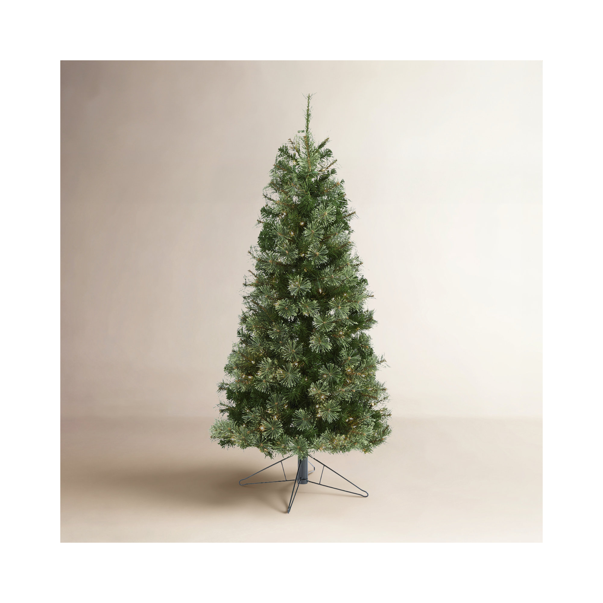 Lighted Artificial Pine Christmas Tree, 5' H