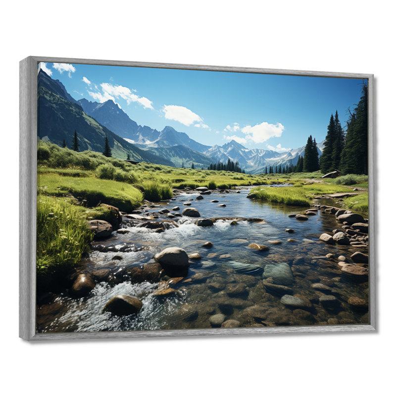 «USA Rocky Mountain National Park River I», reproduction d'art sur toile encadrée, H 30 po x l 40 po x P 1,5 po