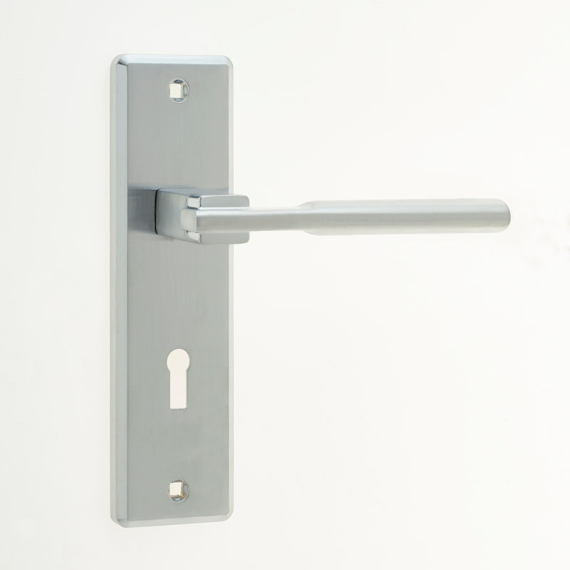 Delta Euro Door Handle, Satin Chrome