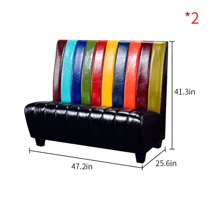 Banc rembourré en similicuir Modern Cafe