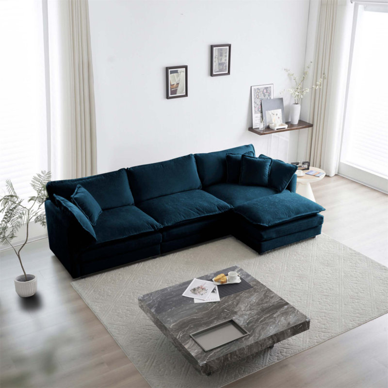 Canapé modulaire surdimensionné en forme de L avec repose-pieds réversible Free Combination Comfy