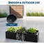 Boîte à fleurs en métal pour plantes d'extérieur, avec trous de drainage