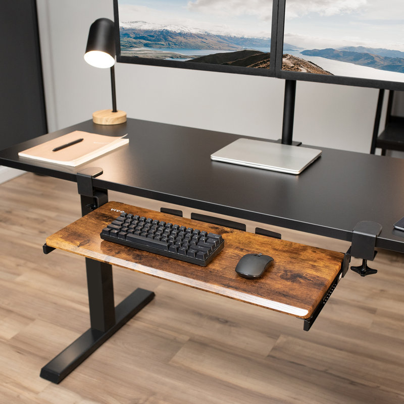 Plateau à clavier à pince VIVO (série KB05), Brun rétro
