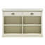 Console Bely Farmhouse avec 2 tiroirs et tablettes de rangement ouvertes-133210808