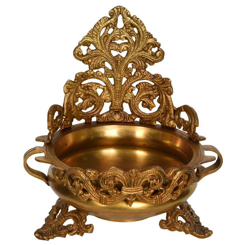 Bol décoratif en métal doré