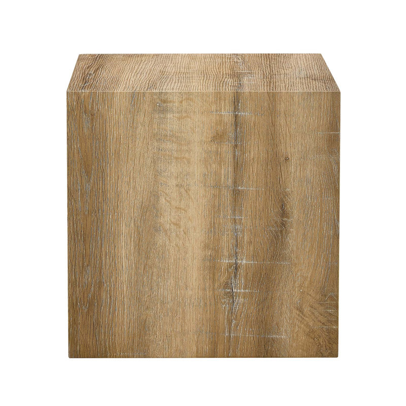 Elevate Your Living Space With This Square Modern MDF Coffee Table That Showcases Smooth, Light Wood Color Texture Patterns. It Is Characterized By Stylish Design.15.7*15.7*15.7
