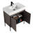 FINE FIXTURES Crownpoint 30" Floor-Standing Bathroom Vanity with White Sink in Gray Oak-2067855937-2067855958
