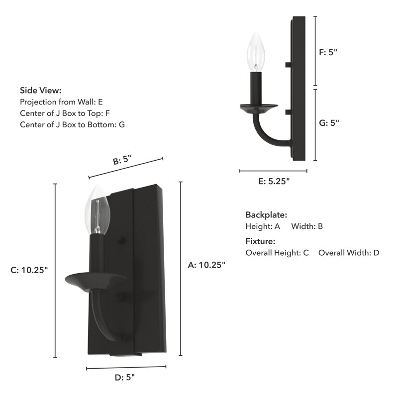 Perch Point Aluminum Candle Wall Light, Noble Bronze