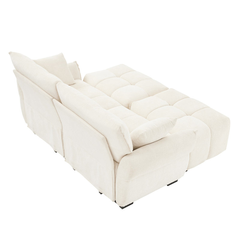 Canapé modulaire, 2, Vert, H 35,4 po x l 78,7 po x P 61 po