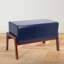 Tabouret en bois rembourré Mid Century-296692393