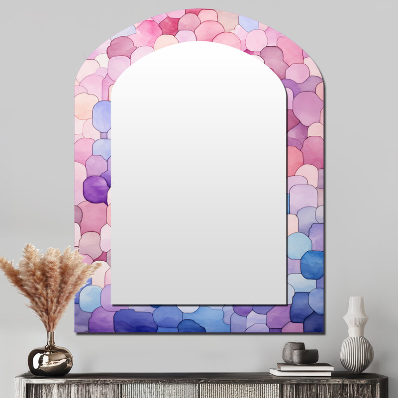 Miroir mural bleu et rose Twilight, 43 po x 33 po