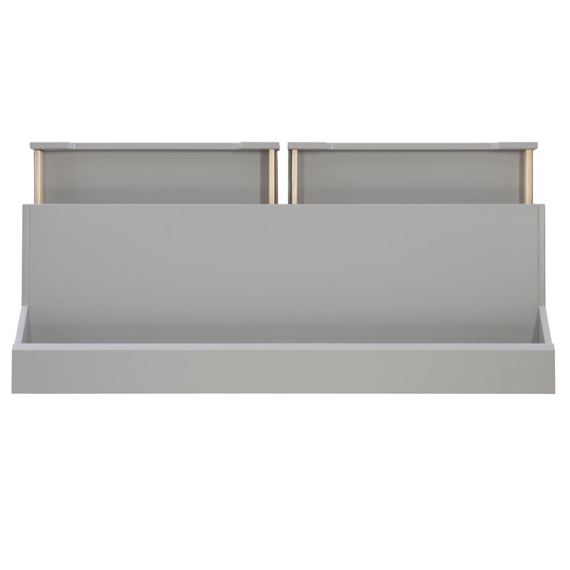 Blainey Solid Wood Base Writing Desk, Gray