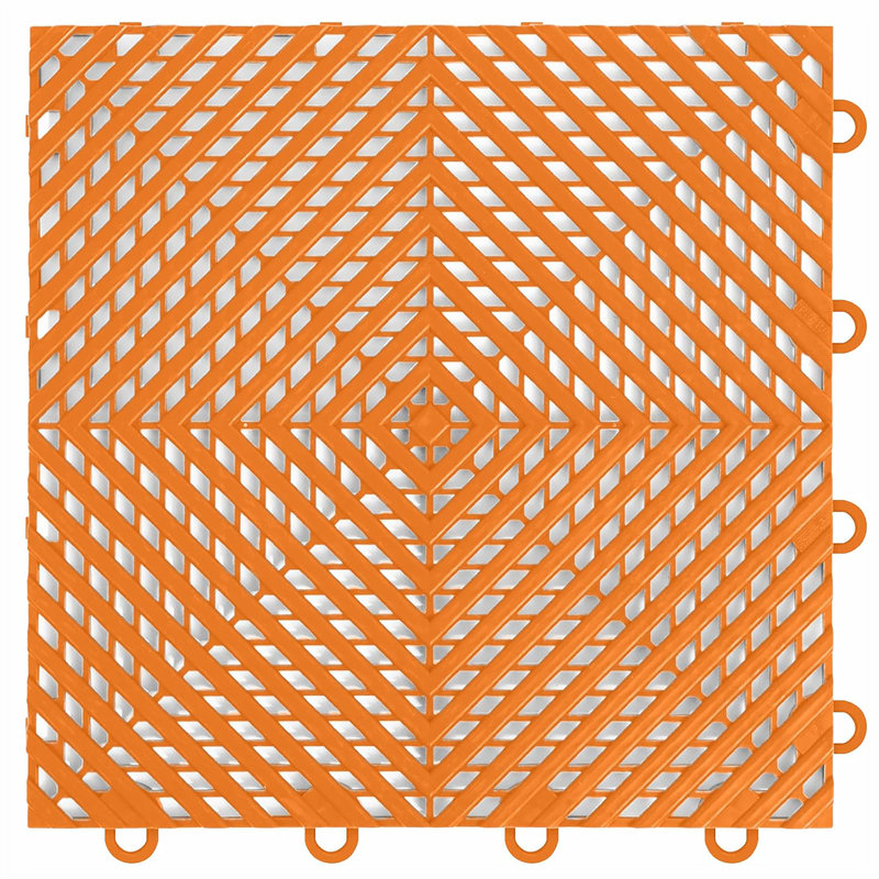 Carreaux de plancher de garage ventilés Nitro 12 po x 12 po x 3/8 po (GR graphite), Orange