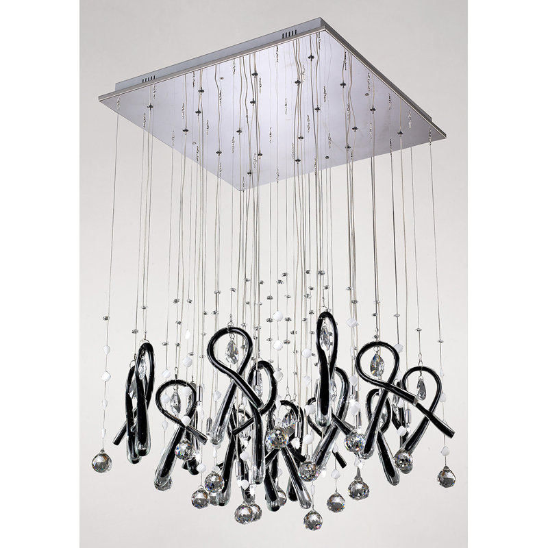 20 - Light Crystal Chandelier, White