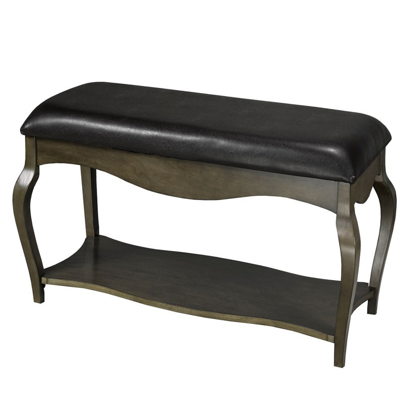 Banc de rangement en similicuir