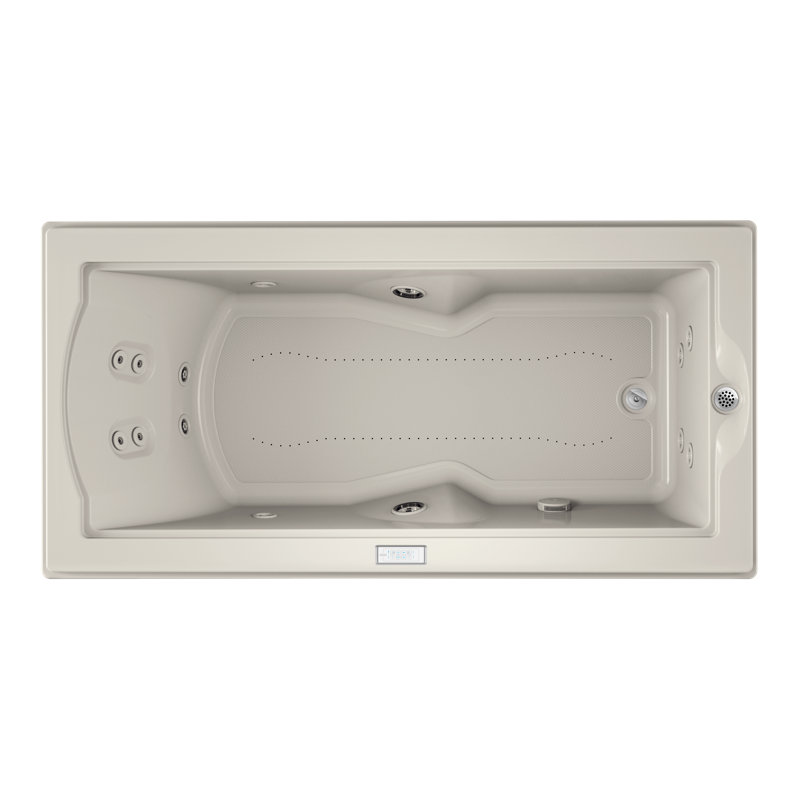 Fuzion® Illuma Whisper 72" x 36" Drop-In Combination Bathtub, Oyster