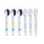 EXZACT Kids Cutlery 6Pcs Stainless Steel 18/10 Children''s Cutlery Set 3 X Forks, 3 X Dinner Spoons Plastic Handle, Toddler Utensils Stars & Dots