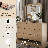 Beaucet 74"H Wood 9-Drawer Dresser and Mirror Set