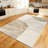 Large area carpet, modern geometric splicing floor decoration bedroom aesthetic carpet, rock wood series, living room, dining room, daycare, office, machine washable carpet, beige-2006082445