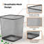 Meleah 10L Square Open Waste Bin Mesh Bins Nonslip Metal Bin Indoor Waste Paper Bin For Home Office