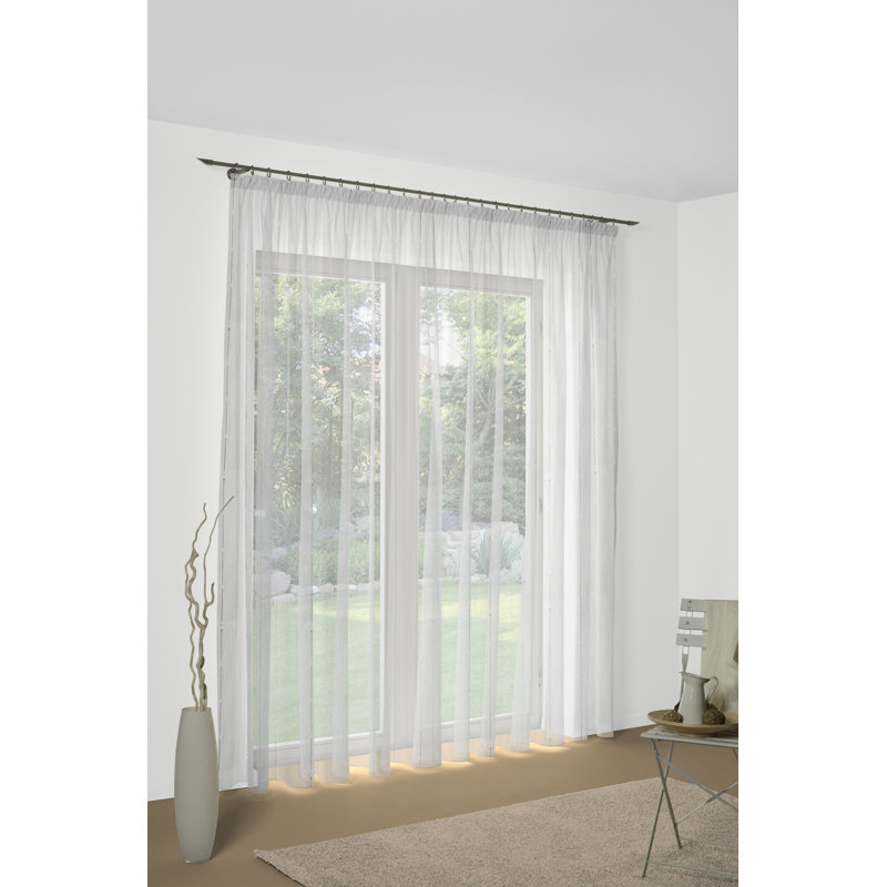 Olivene Semi Sheer Single Curtain Panel, 210cm Width x 200cm Drop