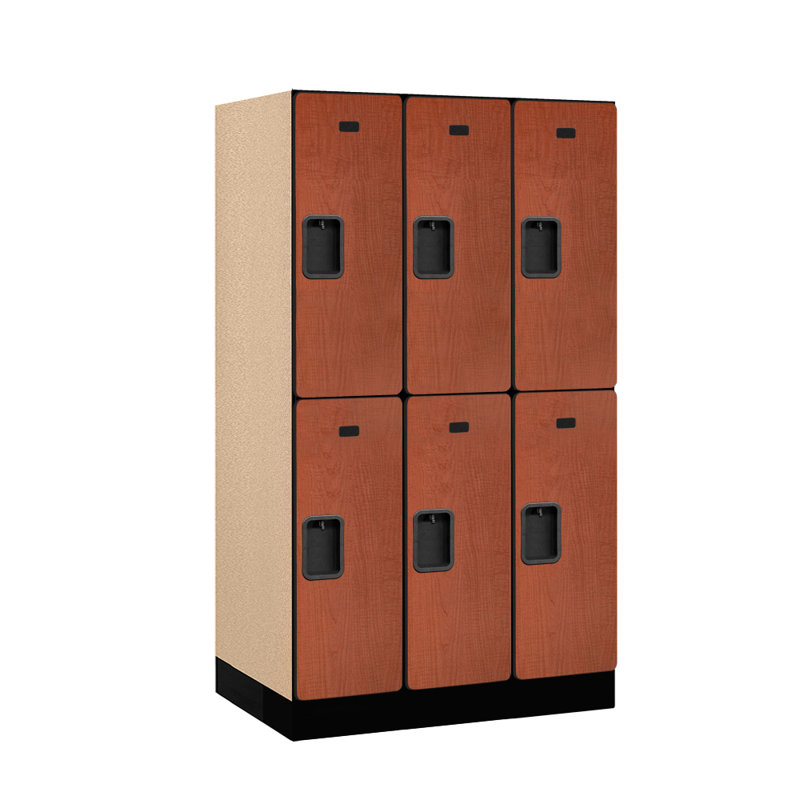 Casier de gymnastique 2 niveaux et 3 niveaux, H 64 pi x l 36 po x ¨P 21 pi, Cerisier