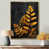 Toile avec cadre flottant or