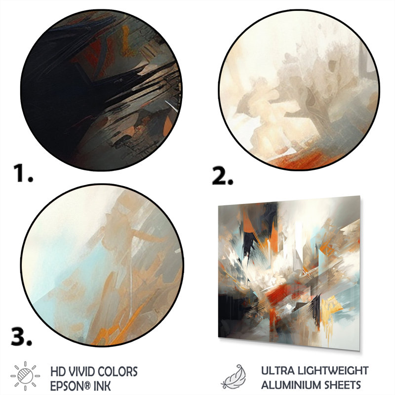 Cubic Abstract Mixed Colors IV Metal Wall Décor, 23" H x 23" W x 1" D