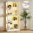 Bexli Display Cabinet with RGB LED Lights & Tempered Glass Doors, 5-Tier Tall Curio Cabinet-490705
