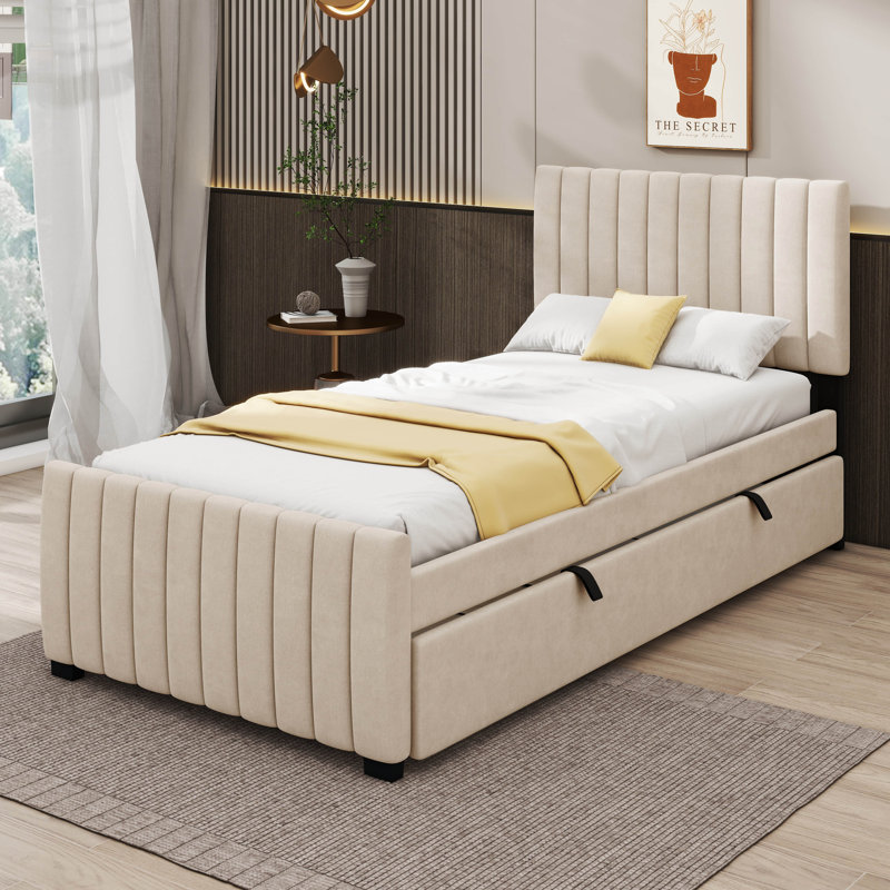 Lit simple Vlera, Beige