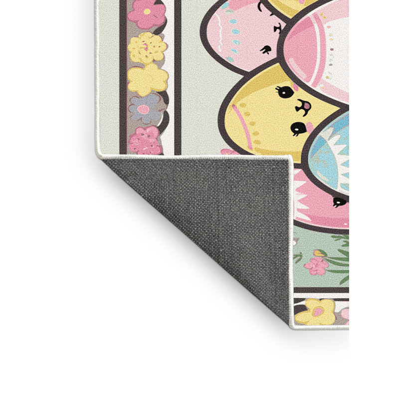 The Holiday Aisle® Easter Spring Holiday Rug, Rectangle 3' x 5'