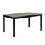 Ensemble de table de salle à manger 6 pièces avec banc et chaises, ensemble de table de salle à manger pour 6 personnes avec banc, ensemble de table de salle à manger en bois pour cuisine, salle à manger, gris clair et noir deux tons-1507861624-1507861626