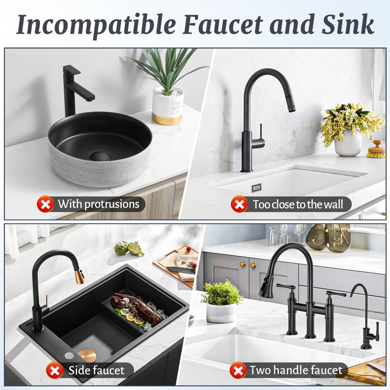 2025 New Silicone Faucet Mat For Kitchen Sink, 7° Slope Self-Draining Splash Guard With Snap Button Lock, Fast Drying Adjustable Sink Tray