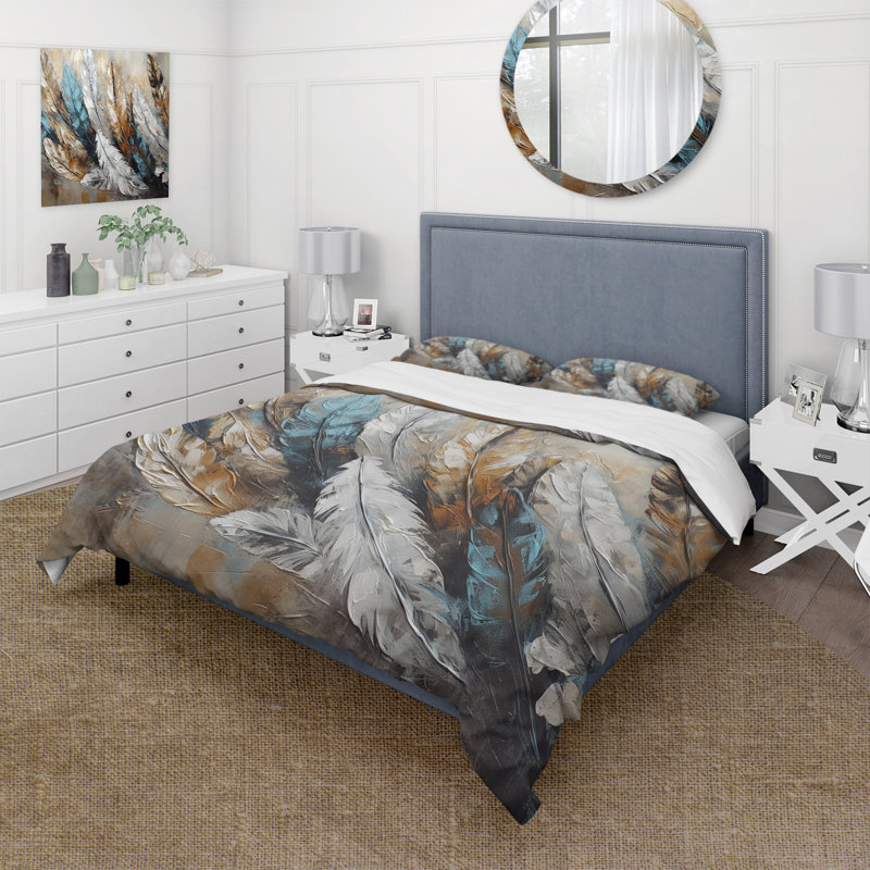 Ensemble de housse de couette en microfibre / polyester Gold Feather Extravaganza II Bedding