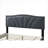 Curved Silhouette Upholstered Queen Platform Bed, Charcoal Burlap With Nailhead Trim, No Box Spring Required For Bedroom