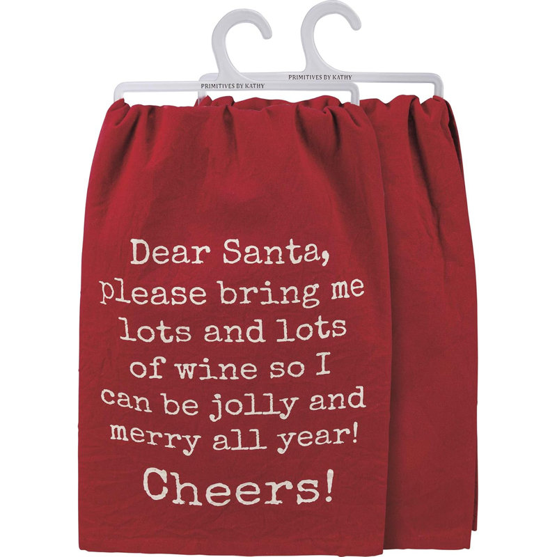  Kitchen Dish Towel - Dear Santa Please Bring Me