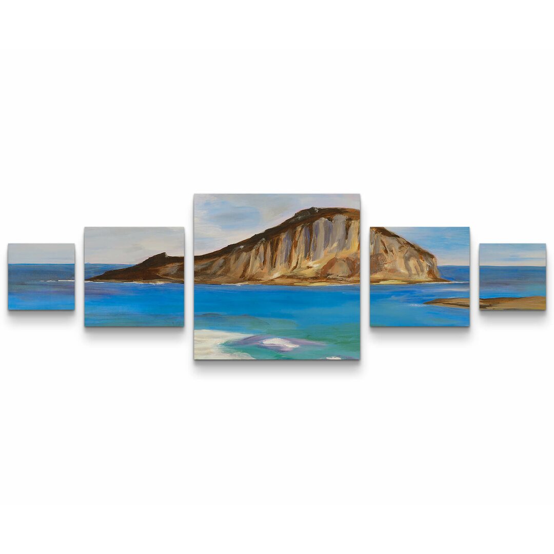 5-tlg. Leinwandbilder-Set Bild von Chinaman's Hat Island Hawaii