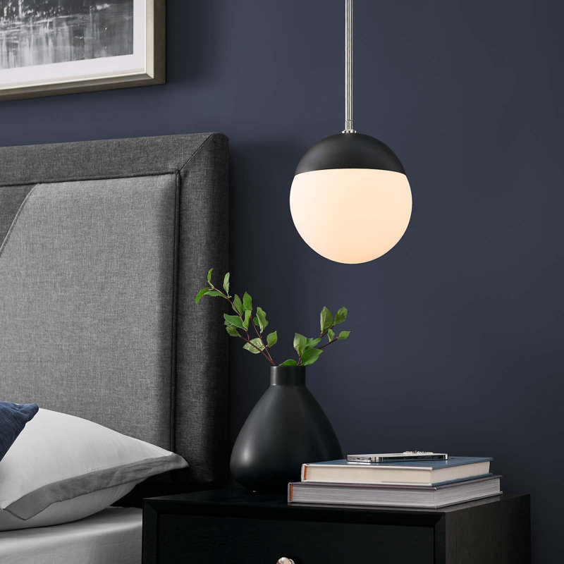 Luminaire suspendu 1 lumière Stellar par Modway, Nickel poli