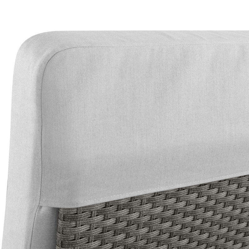 Chaise longue d'extérieur en métal Tenby Poveromo, Stone Grey