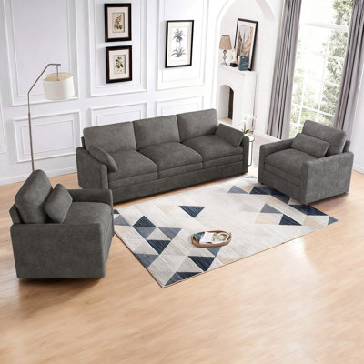 Caesyn 3 - Piece Chenille Living Room Set by Latitude Run