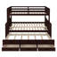 Lit superposé simple au-dessus de double avec lit gigogne simple Katrine-177003235