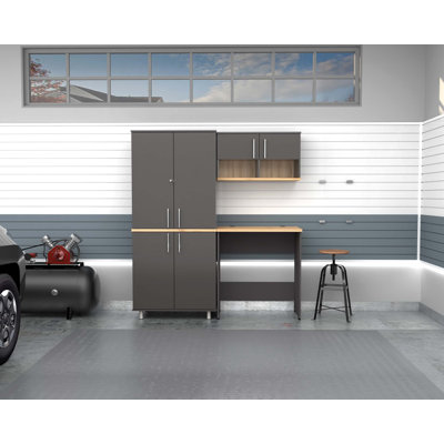 Inval Kratos 3-Pc Garage Storage System with Open Storage and Workbench