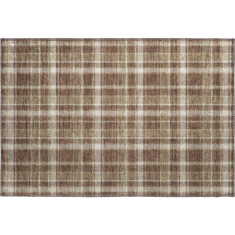 Premium Machine Washable Cerrito AMF563 Chocolate Rug
