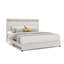 Lit plateforme tapissier à oreilles avec tête de lit rembourrée et rangement sous le lit-256224039
