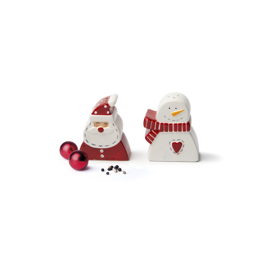 Brand Snowman Ceramic No Salt And Pepper Shaker Set