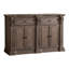 Hama Sideboard Buffet Console, 4 Doors, Oak Brown Wood, 60 Inch