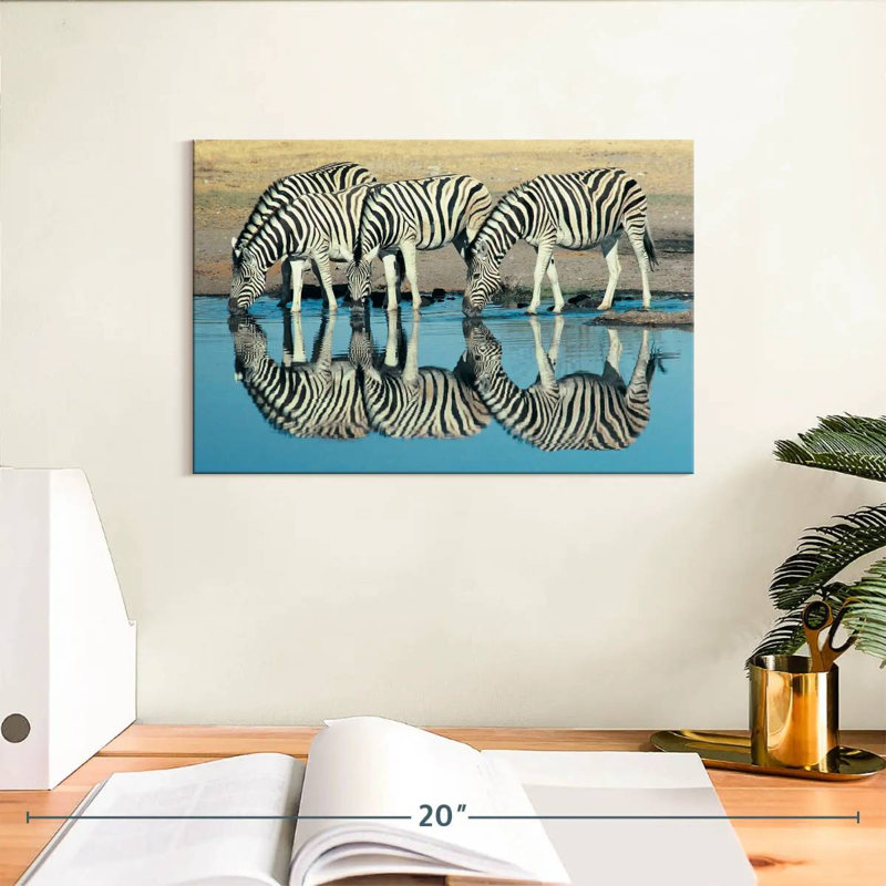 Brampt Etosha Burchell's Zebra, 8" H x 12" W