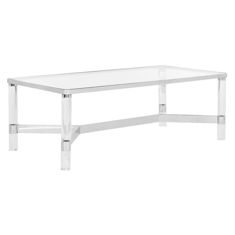 Table basse Faunce, Chrome/argent