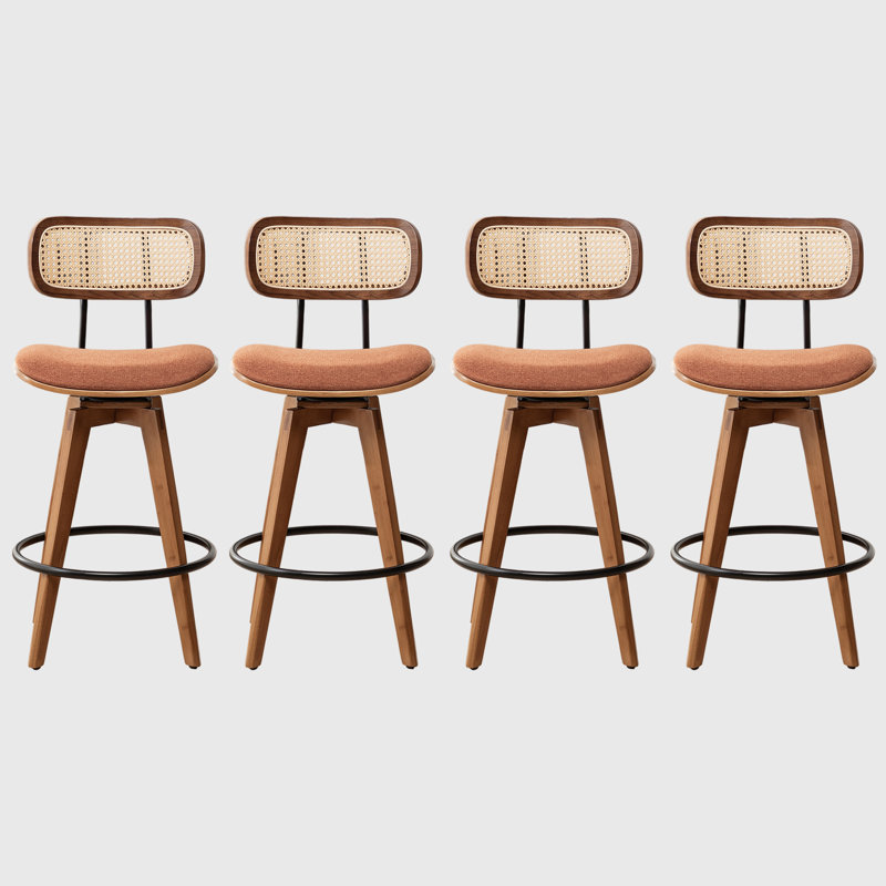 Sirine 66.8cm Swivel Bar Stool, Orange
